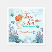 Orange Mermaid Two the Sea Girls 2nd Birthday