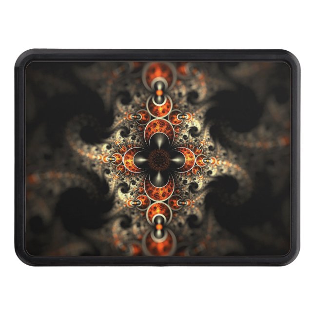 Orange & Metal Hitch Cover (Front)