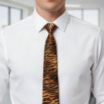 Orange  Metallic Tiger Stripes Fur Neck Tie<br><div class="desc">This design was created through digital art. It may be personalized by clicking the customize button and changing the color, adding a name, initials or your favorite words. Contact me at colorflowcreations@gmail.com if you with to have this design on another product. Purchase my original abstract acrylic painting for sale at...</div>
