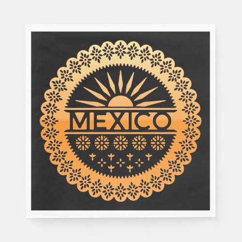 Orange Mexico Papel Picado HHM Party Napkins