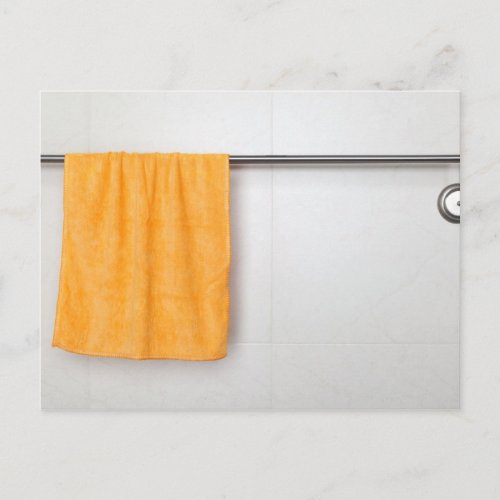 Orange microfiber towel postcard