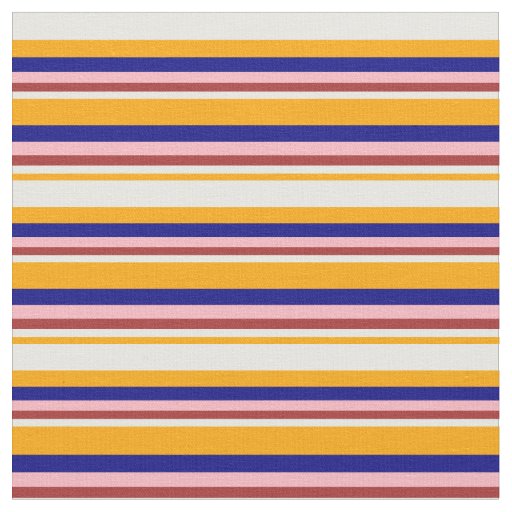 Orange, Mint Cream, Brown, Light Pink & Blue Fabric