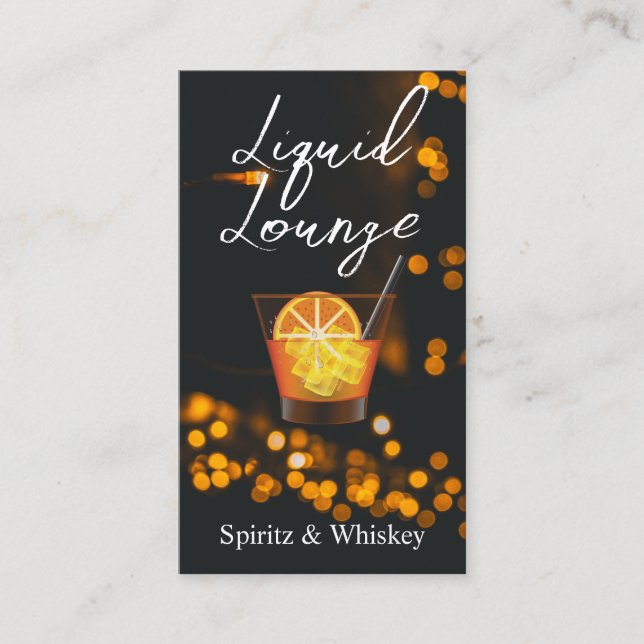 Orange Mixed Cocktail | Mood Lighting Business Card (Front)
