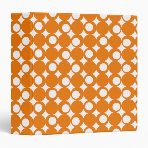 Orange Mod Ball Design  Emporio Moffa 3 Ring Binder