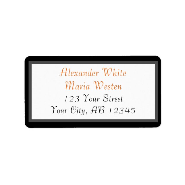 Orange Modern Address Labels (Front)
