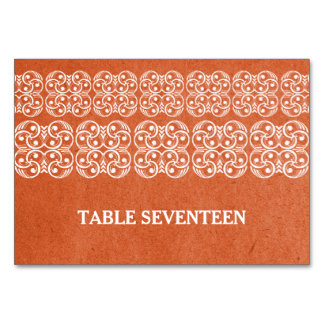 Orange Modern Bohemian Table Card