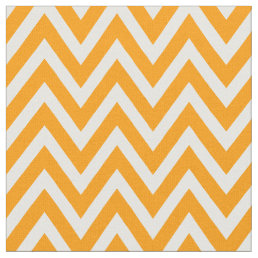 Orange Modern Chevron Stripes Fabric