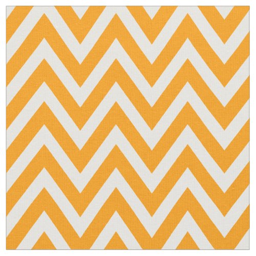 Orange Modern Chevron Stripes Fabric