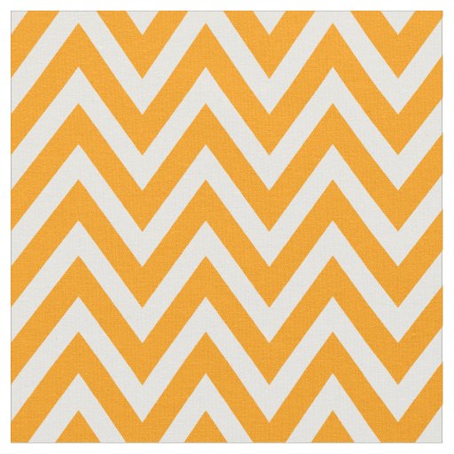 Orange Modern Chevron Stripes Fabric