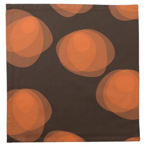 Orange modern cool trendy abstract flowers cloth napkin