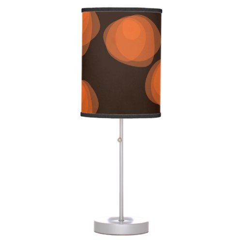 Orange modern cool trendy abstract flowers table lamp
