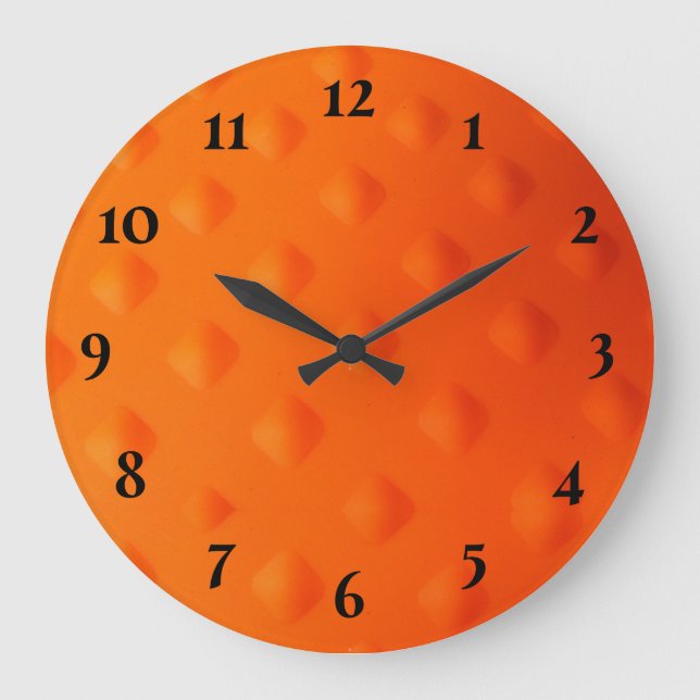 Orange modern  large clock (Front)