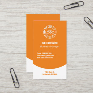 Orange Modern Professional Business Card