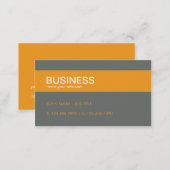 Orange Modern Stylish Classy Plain Simple Business Card (Front/Back)