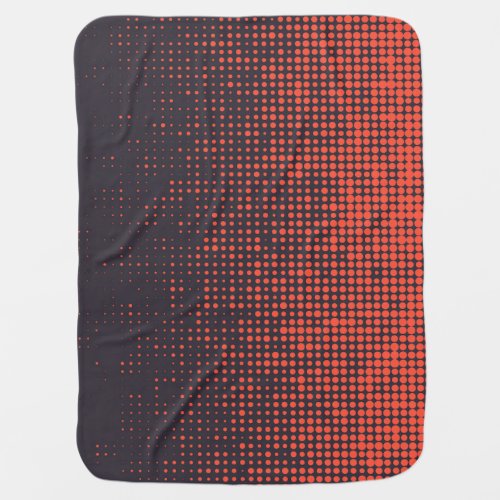 Orange modern urban halftone dots pattern design baby blanket