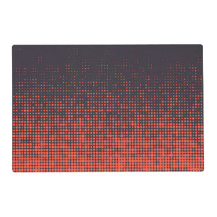 Orange, modern, urban halftone dots pattern design placemat