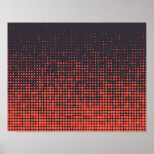 Orange, modern, urban halftone dots pattern design poster