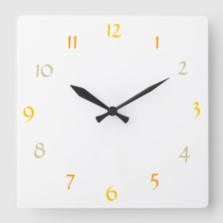 Orange Modern Wall Clock