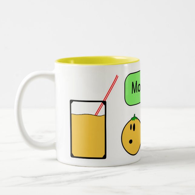 orange mom Two-Tone coffee mug (Left)