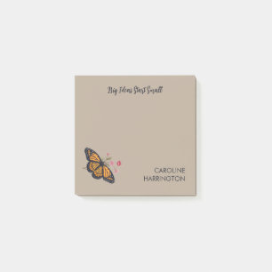 Orange Monarch Butterfly Inspirational Nature Post-it Notes