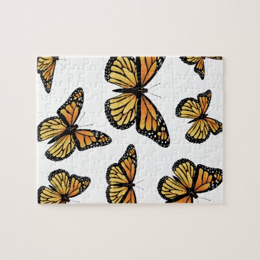 Orange Monarch Butterfly Jigsaw Puzzle | Zazzle