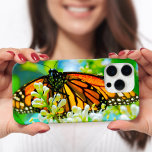 Orange monarch butterfly photo modern bold stylish iPhone 16 pro max case<br><div class="desc">A close-up photo of a delicate, orange monarch butterfly on a white blossom. Feel the sunshine of a warm, sunny day whenever you use this stunning, colorful photography cell phone case. Makes a great gift for someone special! You can easily personalize this cell phone case plus I also offer customization...</div>