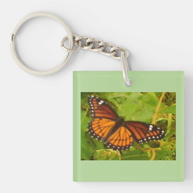 Orange Monarch Keychain (Front)