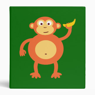 Orange Monkey 3 Ring Binder