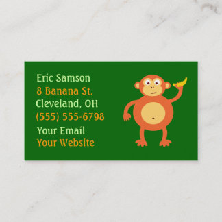 Orange Monkey Business Cards