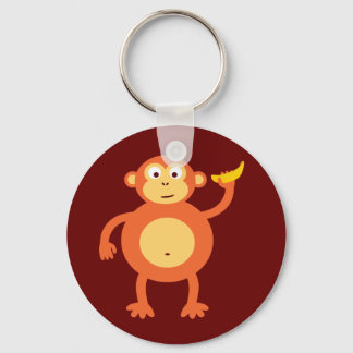Orange Monkey Keychain