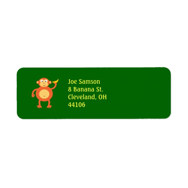 Orange Monkey Label (Front)