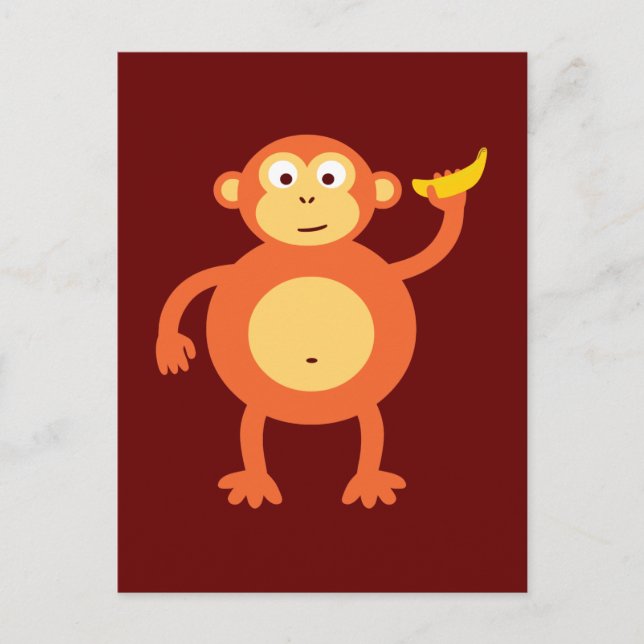 Orange Monkey Postcard (Front)