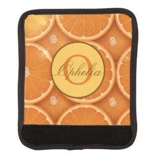 Orange Monogram Luggage Handle Wrap
