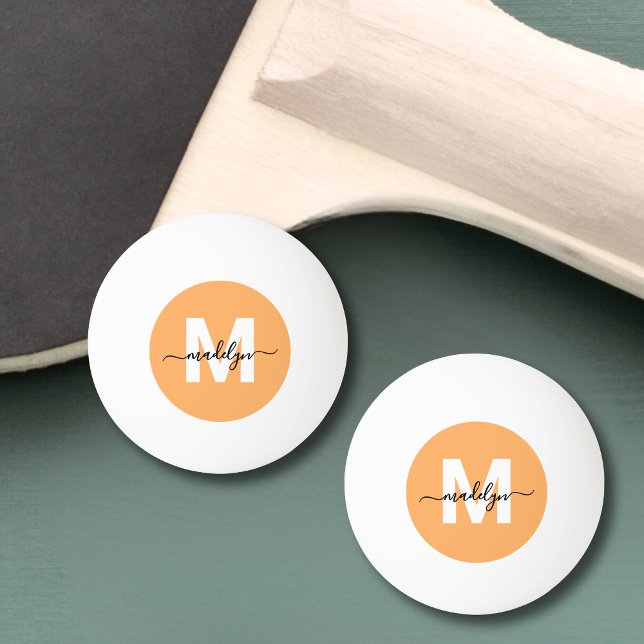 Orange Monogram Ping Pong Ball (Orange Monogram Ping Pong Ball)