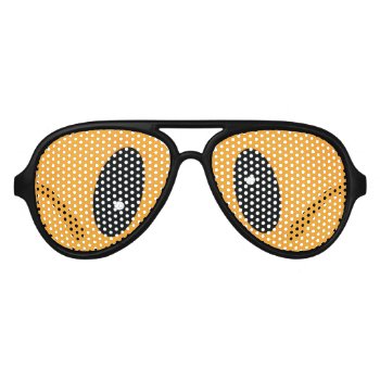 Orange Monster Eyes Party Aviator Sunglasses by DigiGraphics4u at Zazzle