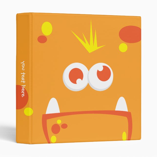 Orange Monster Face Binder (Front/Spine)