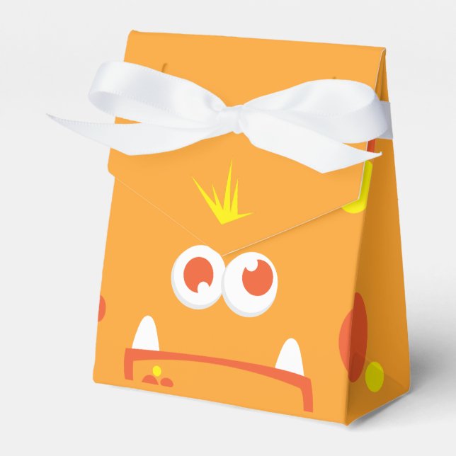 Orange Monster Face Gift Box (Front Side)