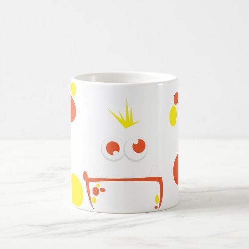 Orange Monster Face Mug