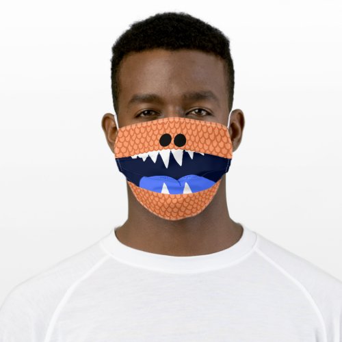 Orange Monster Mouth and Nose Face Mask