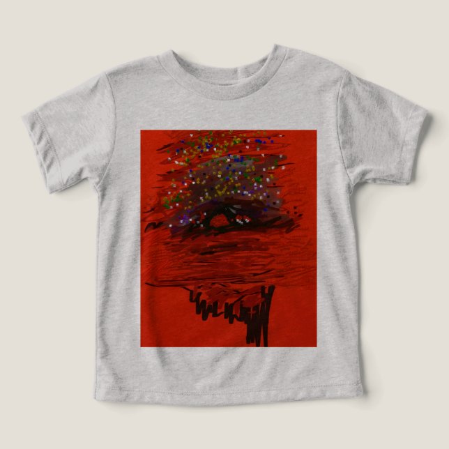 Orange Moon Landscape Toddler T-shirt (Design Front)