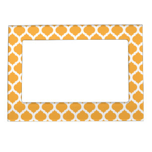 Orange Moroccan Pattern Magnet Picture Frame