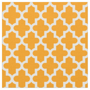 Orange Moroccan Print Fabric