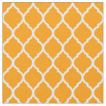 Orange Moroccan Quatrefoil Fabric