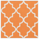 Orange Moroccan Quatrefoil Fabric