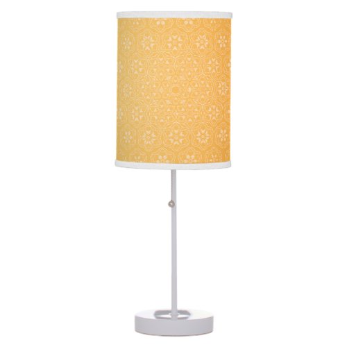 Orange morph floral pattern table lamp