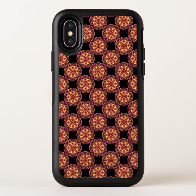 Orange Mosaic Mandala OtterBox iPhone X Case