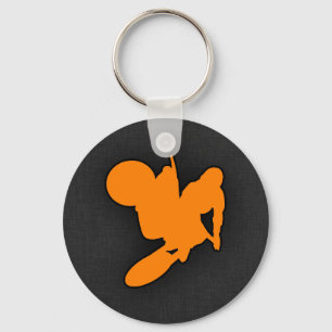 Orange Motocross Keychain