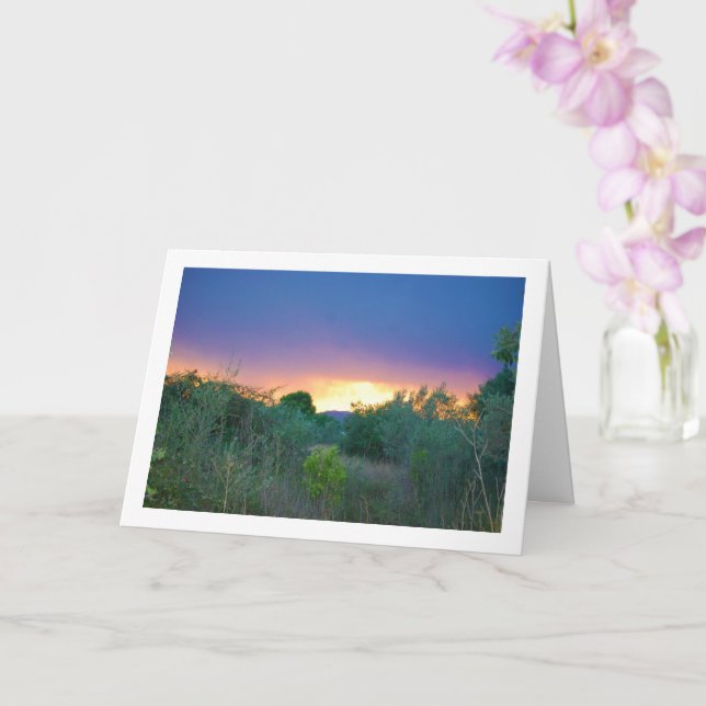 Orange Mountain Sky Card (Orchid)