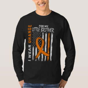 Orange MS Little Brother Multiple Sclerosis Leukem T-Shirt