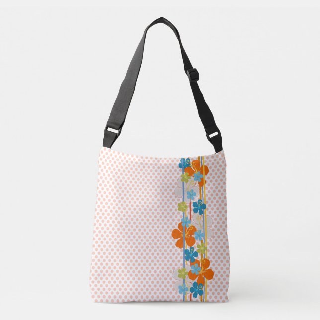 Orange Multi-color Crossbody Bag (Front)